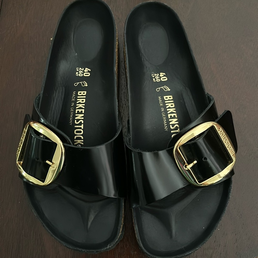 * Birkenstock Madrid Big Buckle High Shine EU 40 / US 9-9.5 NWOT